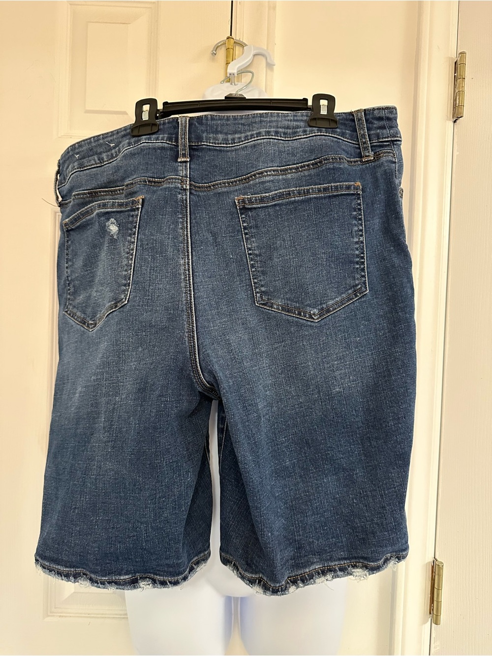 Chico's Dark Blue Denim Bermuda Shorts